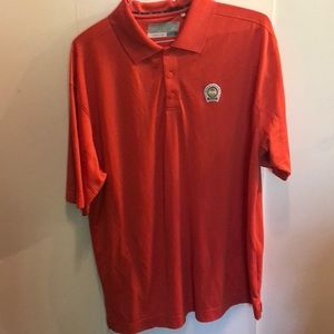 Orange golf polo